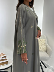 C 1045 Mint Beaded Abaya