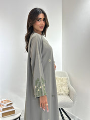 C 1045 Mint Beaded Abaya