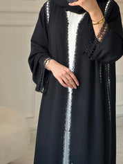 C 1047 Black Lace Abaya