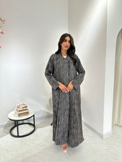 C 1052 Printed Black Brown Abaya