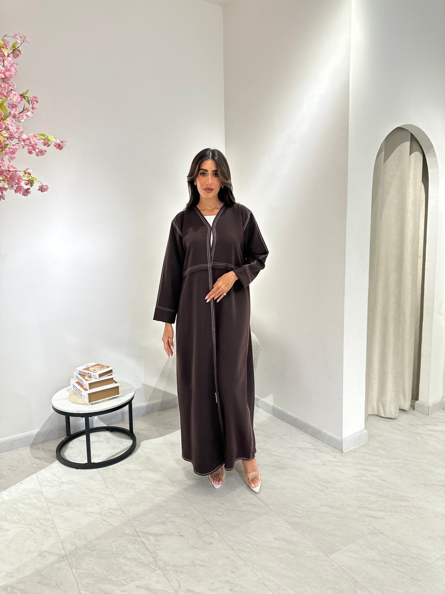 C 1053 Brown Abaya