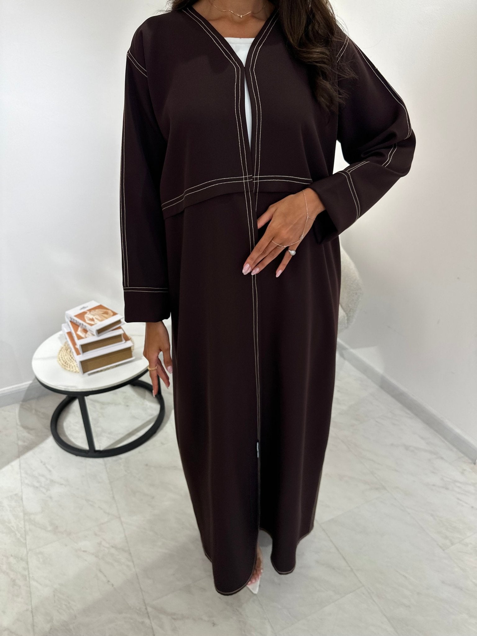 C 1053 Brown Abaya