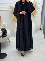 C 1060 Black Printed Abaya