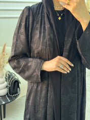 C 1060 Black Printed Abaya