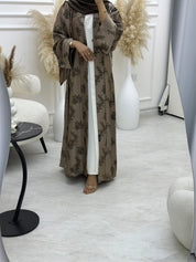 C 1063 - 03 Brown Printed Abaya