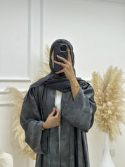 C 1064 - 02 Grey Printed Abaya