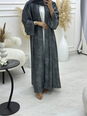 C 1064 - 02 Grey Printed Abaya