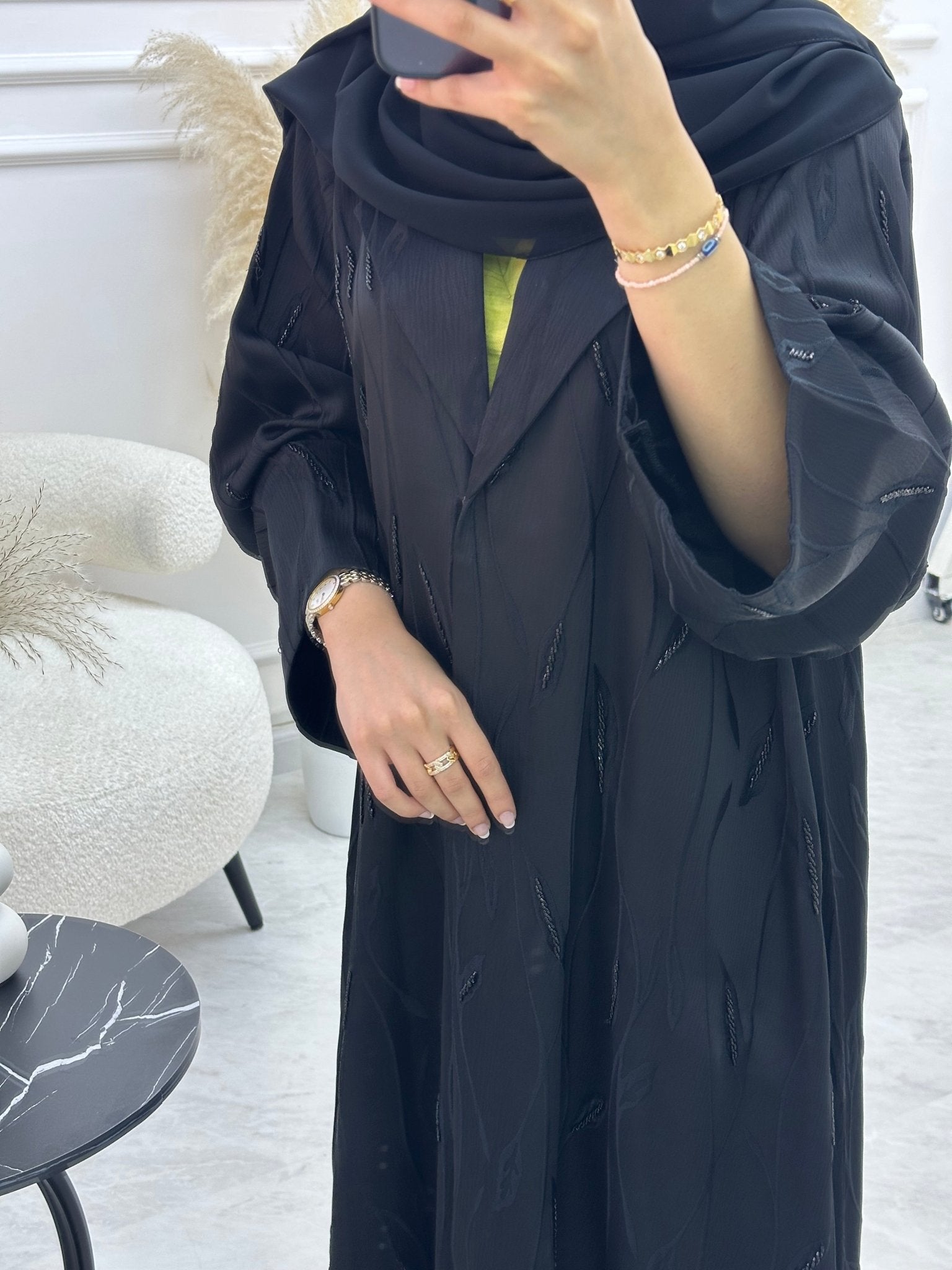 C 1070 Black Abaya