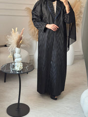 C 1072 Black Coat Abaya
