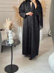 C 1072 Black Coat Abaya
