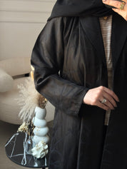 C 1073 Black Coat Abaya