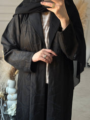 C 1073 Black Coat Abaya