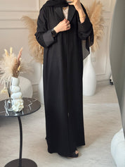 C 1074 Black Coat Abaya