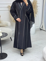 C 1078 Black Coat Abaya