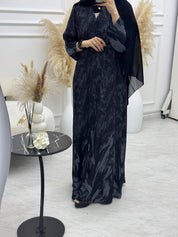 C 1089 - 03 Grey Printed Abaya
