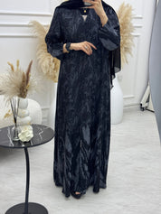 C 1089 - 03 Grey Printed Abaya