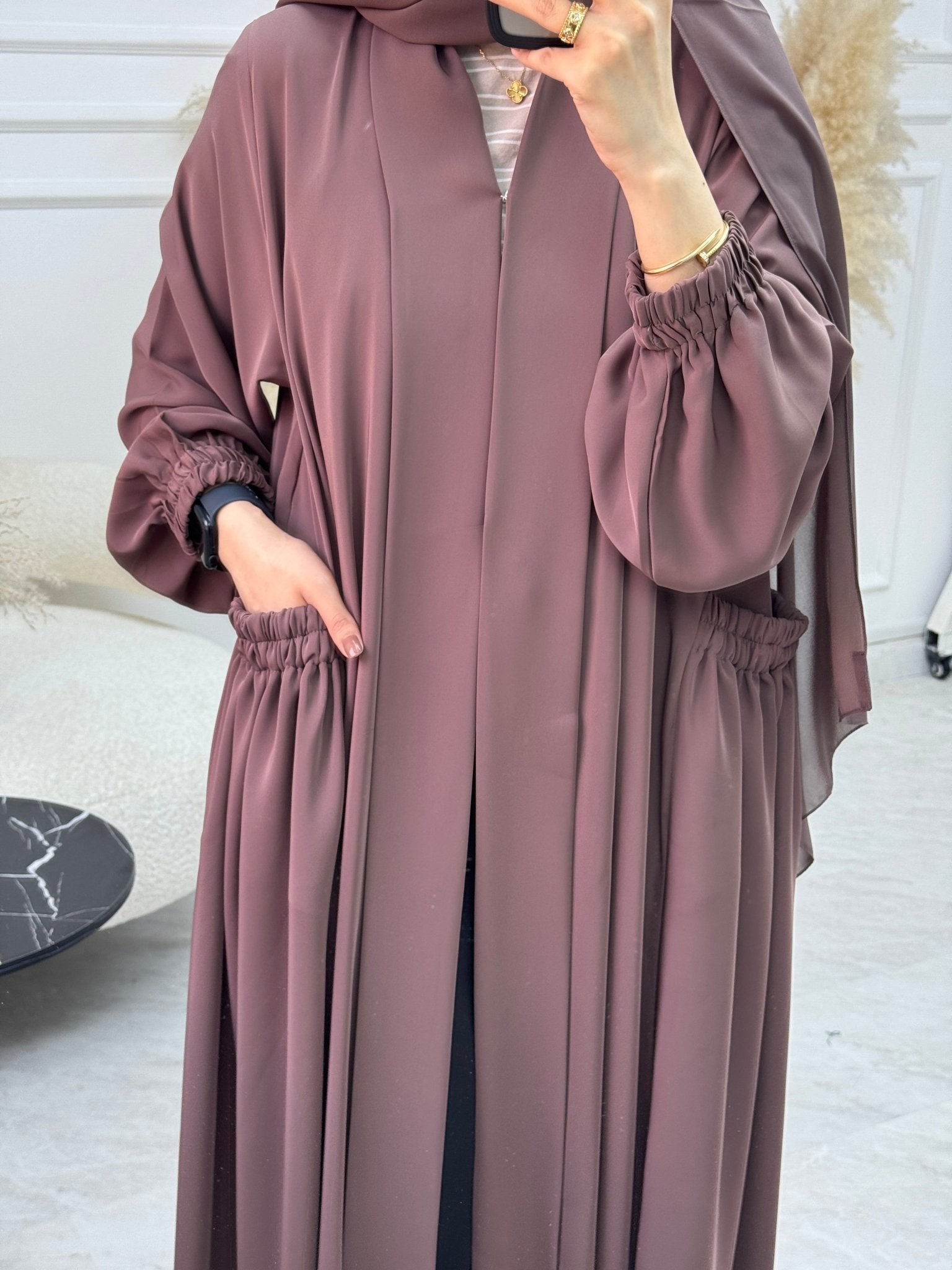 C 1092 Brown Abaya