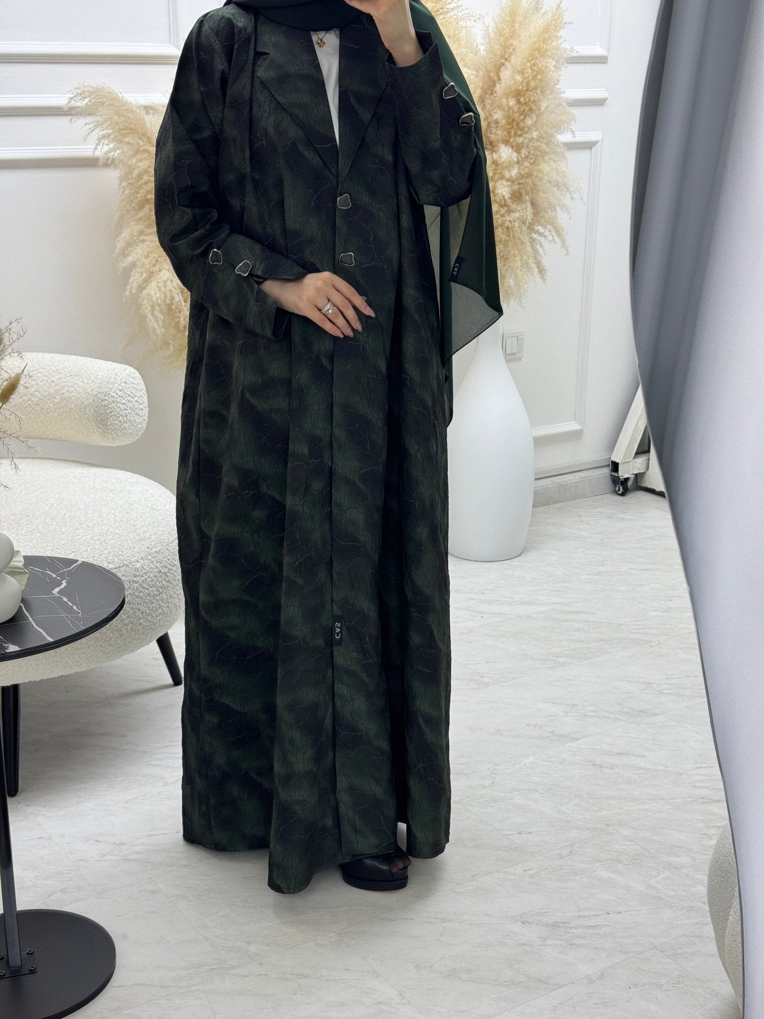 C 1103 - 02 Green Coat Abaya