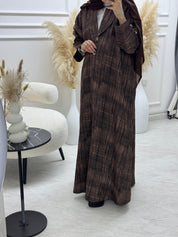 C 1104 - 02 Dark Brown Coat Abaya
