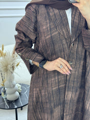 C 1104 - 02 Dark Brown Coat Abaya