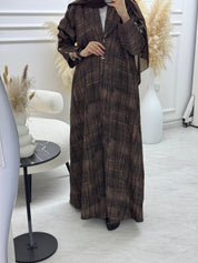 C 1104 - 02 Dark Brown Coat Abaya