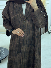 C 1104 - 02 Dark Brown Coat Abaya