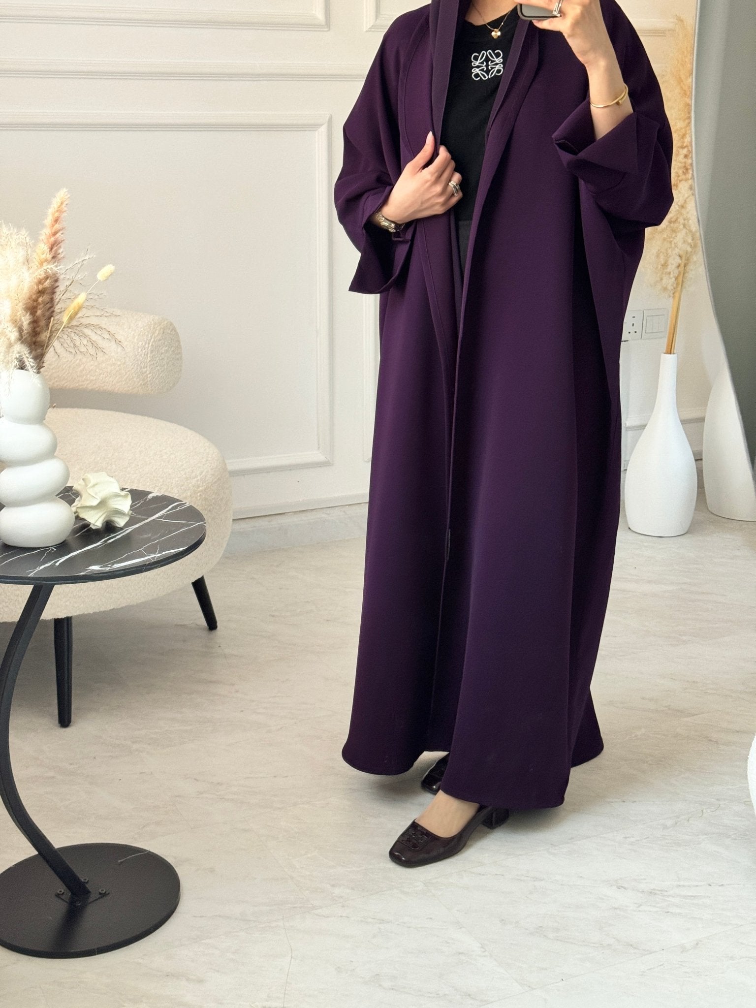 C 1133 Indigo Purple Bisht Abaya