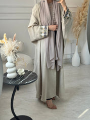 C 1134 - 02 Smoky Blue Bisht Abaya