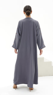 C 1141 Grey Abaya