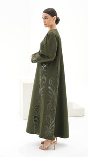 C 1142 Green Abaya