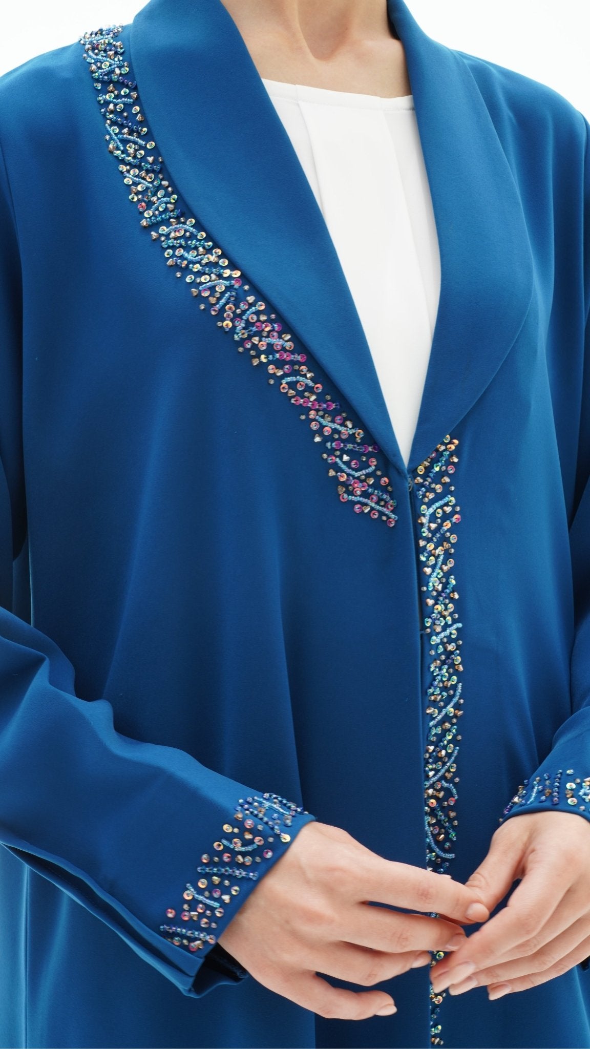 C 1143 Teal Abaya