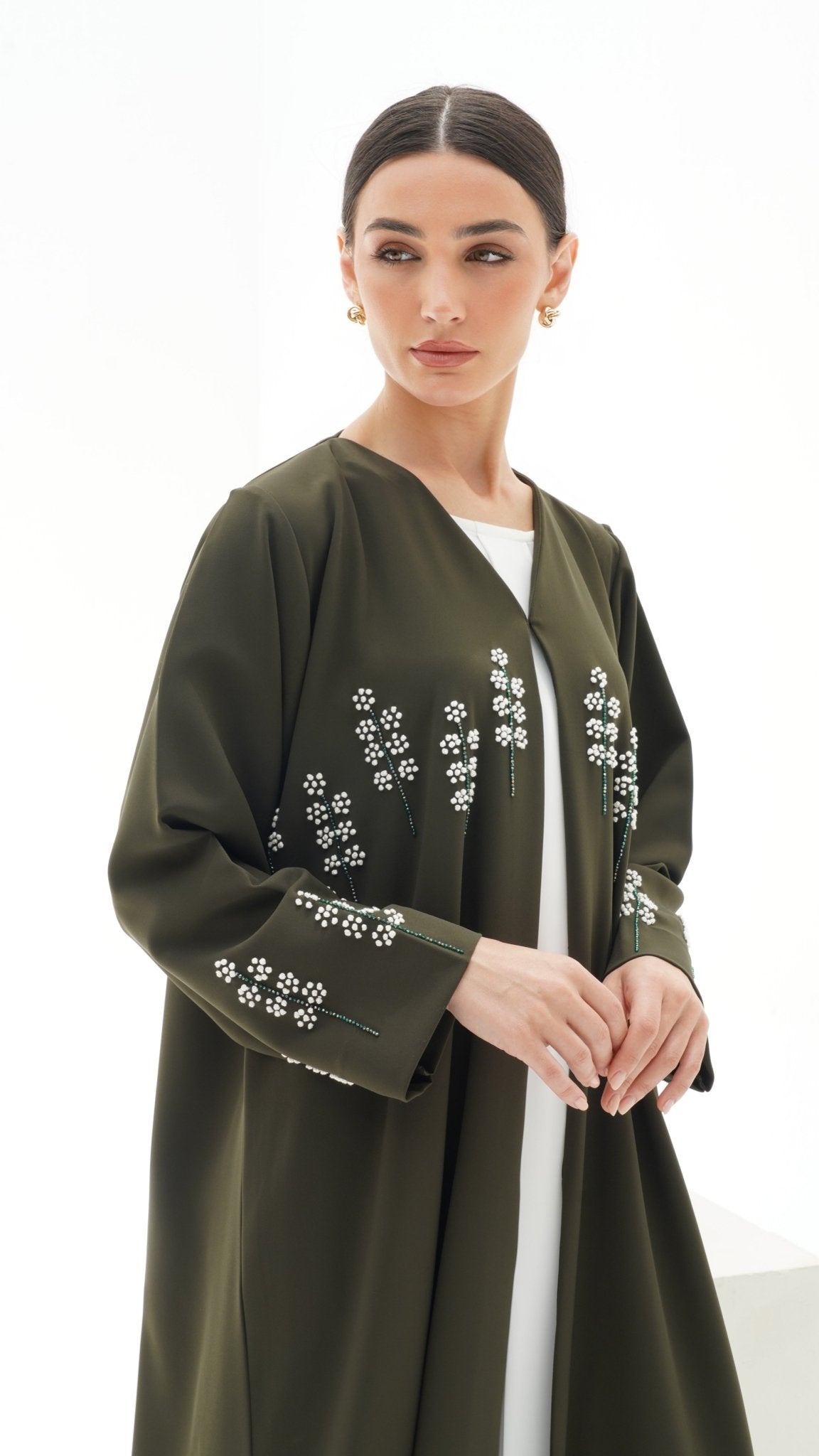 C 1145 Green Abaya
