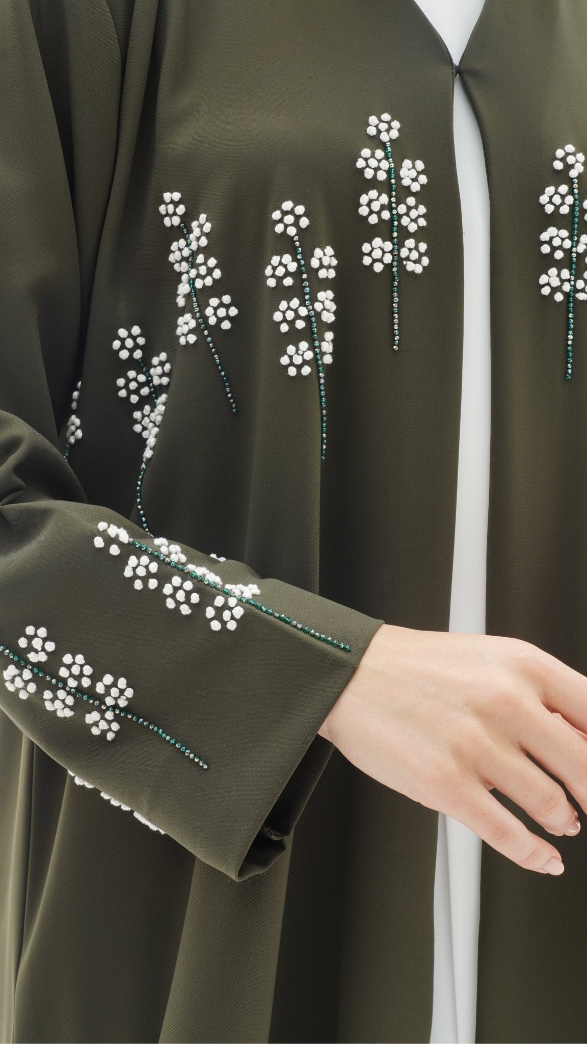 C 1145 Green Abaya