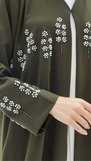 C 1145 Green Abaya