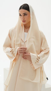 C 1146 Cream Abaya
