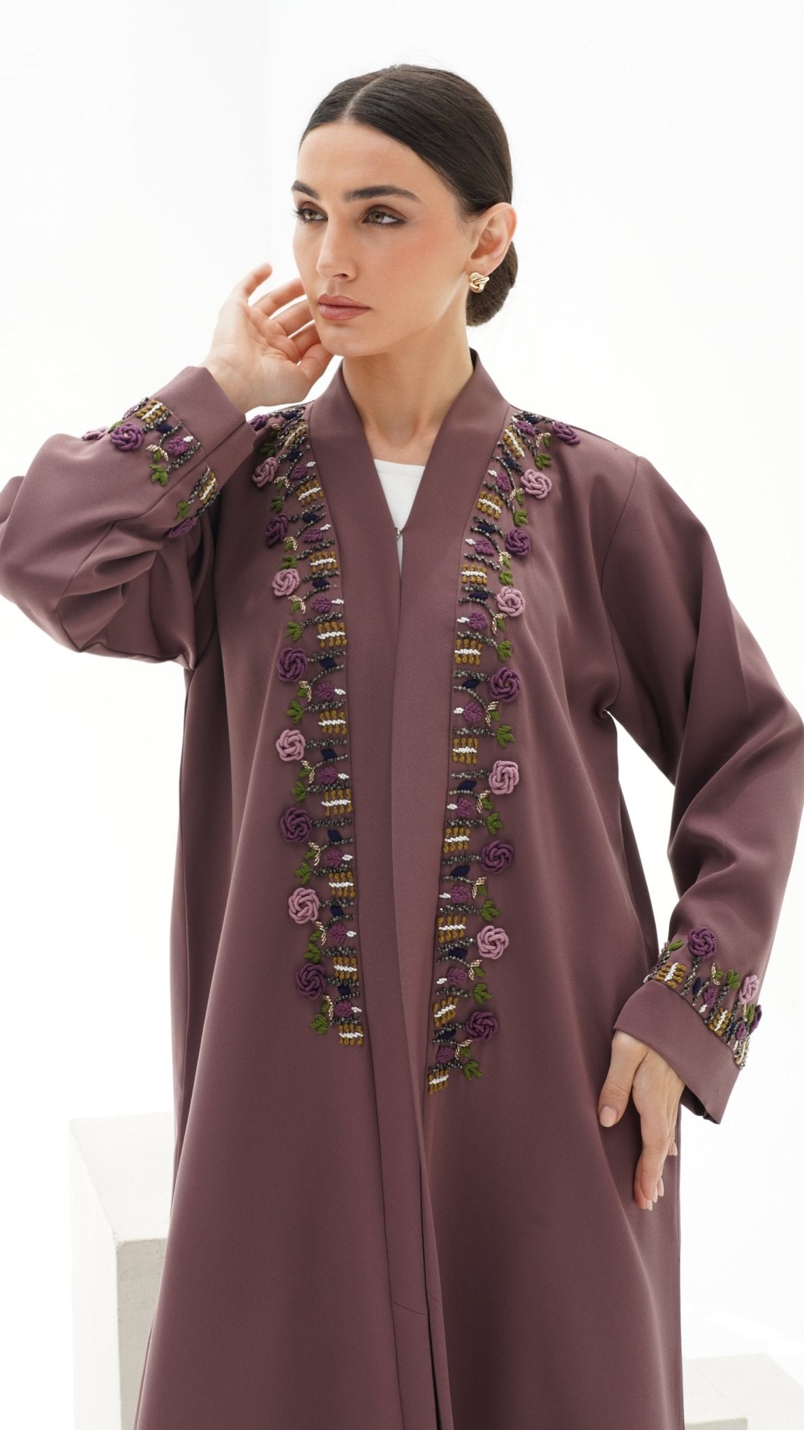 C 1147 Purple Abaya
