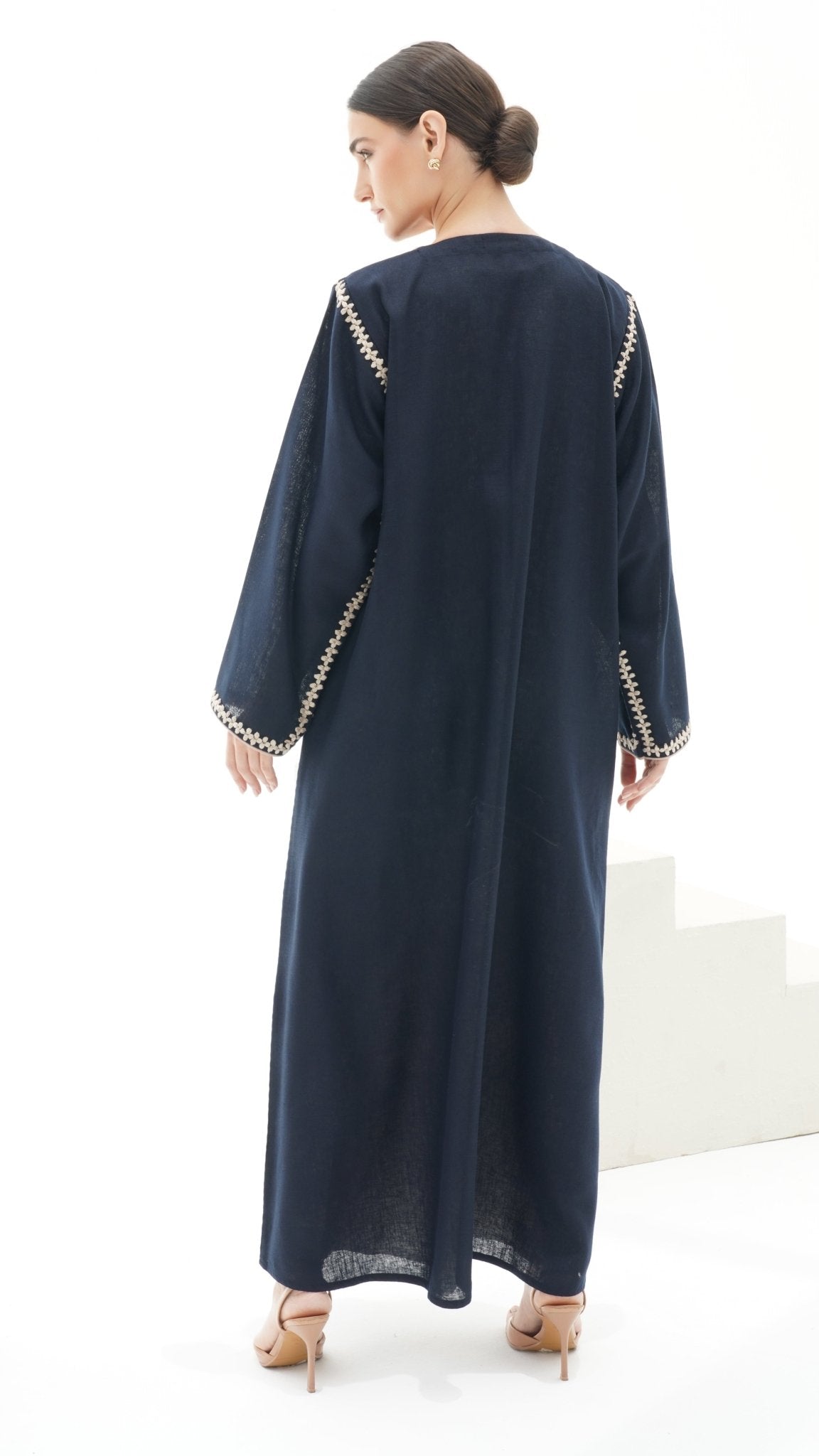C 1152 Navy Blue Abaya