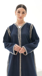 C 1152 Navy Blue Abaya