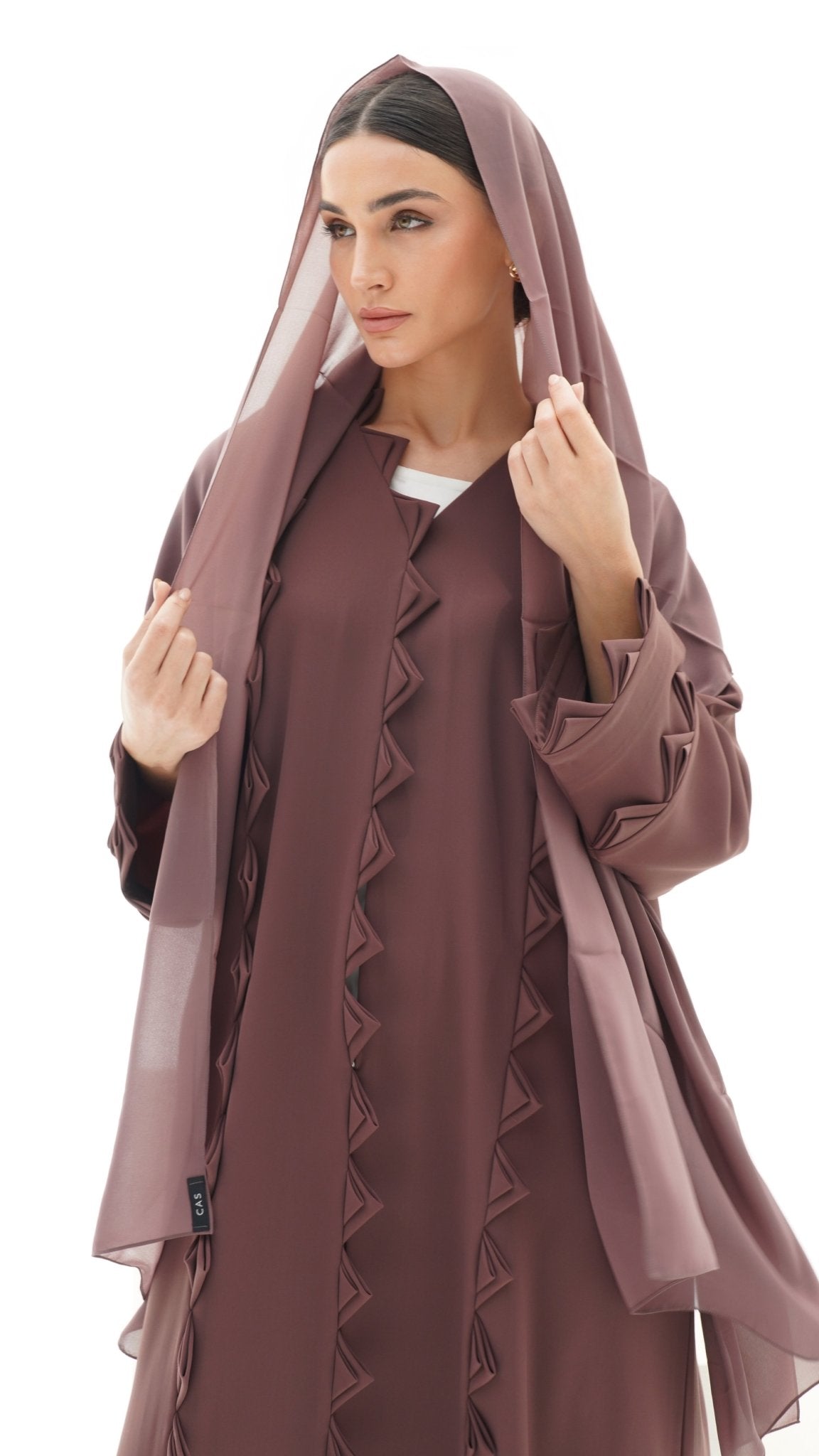 C 1155 Purple Abaya