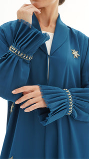 C 1156 Teal Abaya