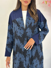 C 1166 Blue Printed Abaya