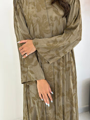 C 1167 Moss Green Printed Abaya