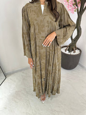 C 1167 Moss Green Printed Abaya