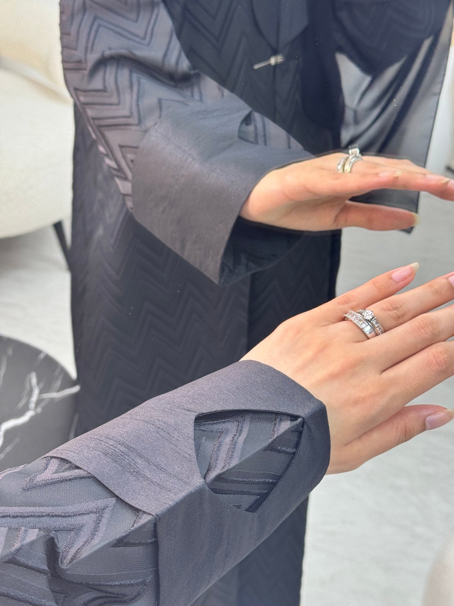 C 1214 Black Coat Abaya