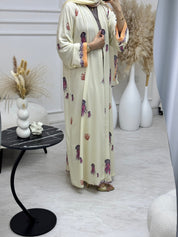 C 1219 Shell Stone Printed Abaya