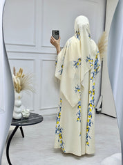 C 1220 Lemon Zest Printed Abaya