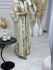 C 1220 Lemon Zest Printed Abaya