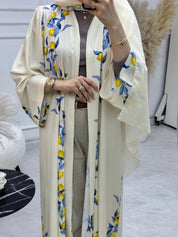 C 1220 Lemon Zest Printed Abaya