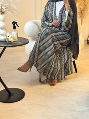 C 1222 Charcoal Wave Abaya