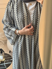 C 1222 Charcoal Wave Abaya